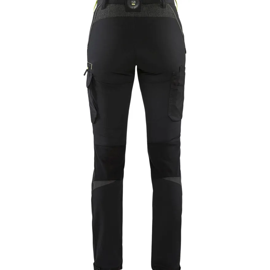 Naisten housut Blåkläder 7122 Stretch, musta/keltainen
