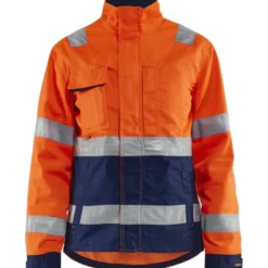 Naisten huomiotakki Blåkläder 4903 Highvis, huomio-oranssi/sininen