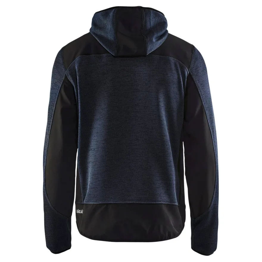 Neulottu softshell-takki Blåkläder 4930, tummansininen/keltainen