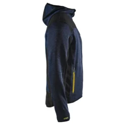 Neulottu softshell-takki Blåkläder 4930, tummansininen/keltainen