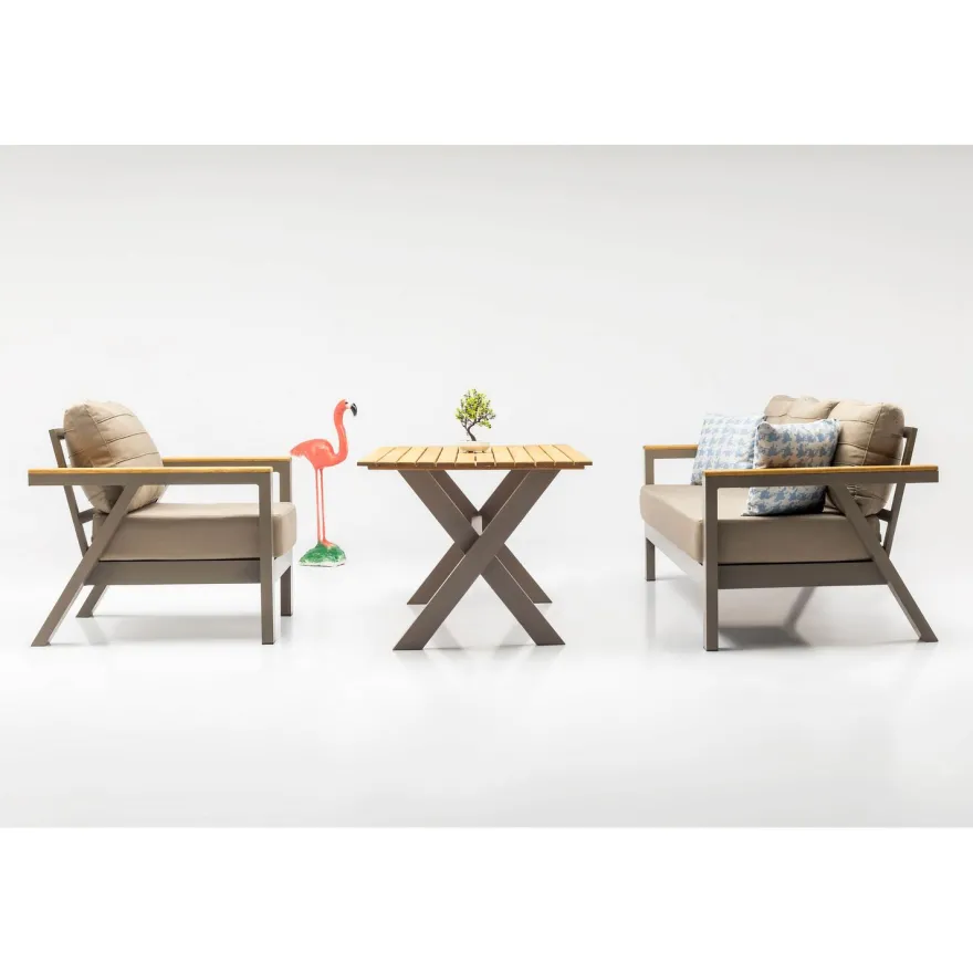 Oleskeluryhmä Linento Garden Daisy, 7-istuttava, beige