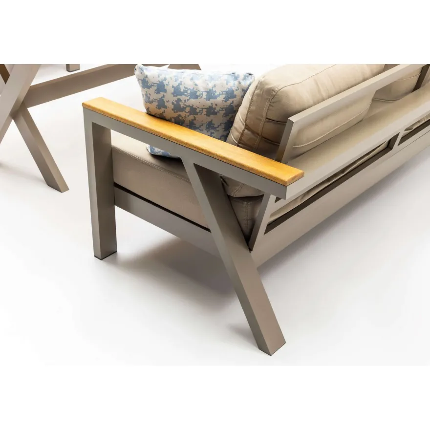Oleskeluryhmä Linento Garden Daisy, 7-istuttava, beige