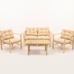 Oleskeluryhmä Linento Garden MY028, 4-istuttava, beige