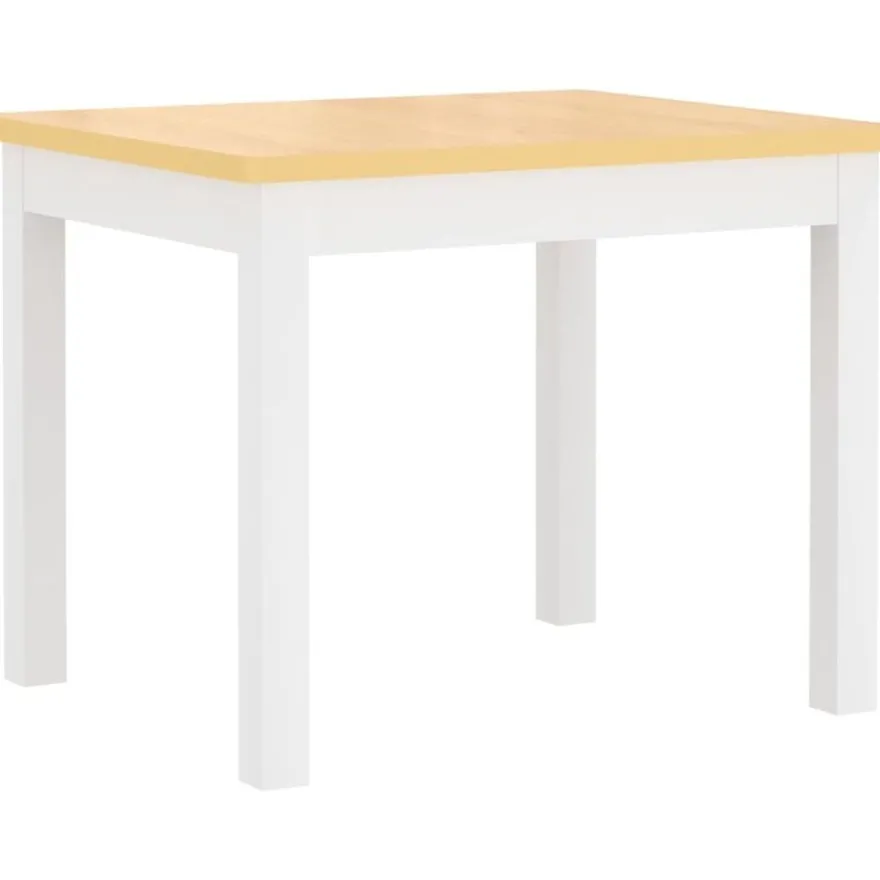3-osainen lasten pöytä ja tuolisarja säilytyspenkillä, valkoinen ja beige, MDF