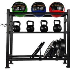 Painoteline Tunturi Wall-Kettle-Bumper Multi Storage Rack 149x121x35cm