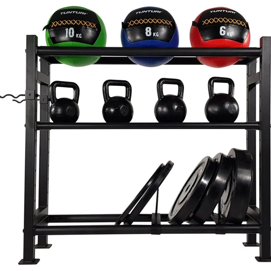 Painoteline Tunturi Wall-Kettle-Bumper Multi Storage Rack 149x121x35cm