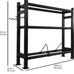 Painoteline Tunturi Wall-Kettle-Bumper Multi Storage Rack 149x121x35cm