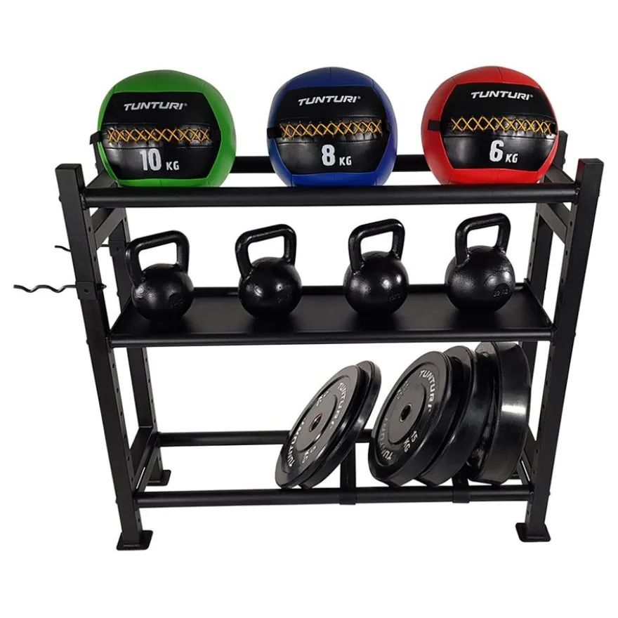 Painoteline Tunturi Wall-Kettle-Bumper Multi Storage Rack 149x121x35cm