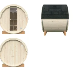 Palmako Anita -tynnyrisauna 0,9 m² + kiuas ja kiuaskivet