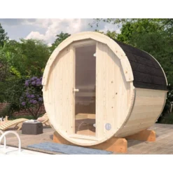 Palmako Anita -tynnyrisauna 0,9 m² + kiuas ja kiuaskivet