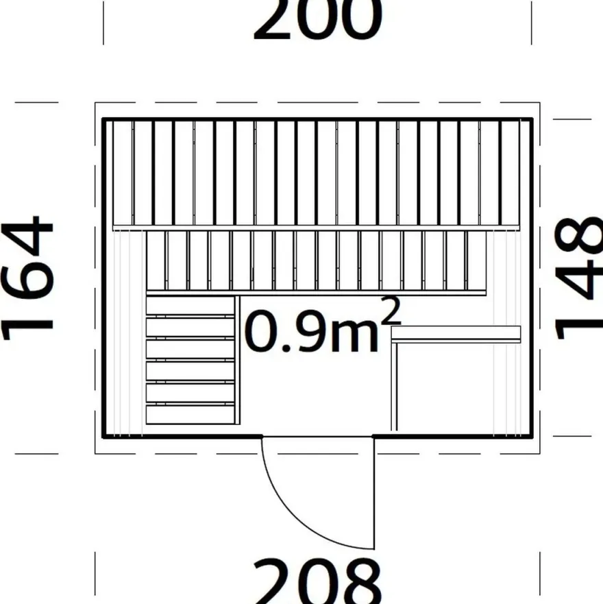 Palmako Anita -tynnyrisauna 0,9 m² + kiuas ja kiuaskivet