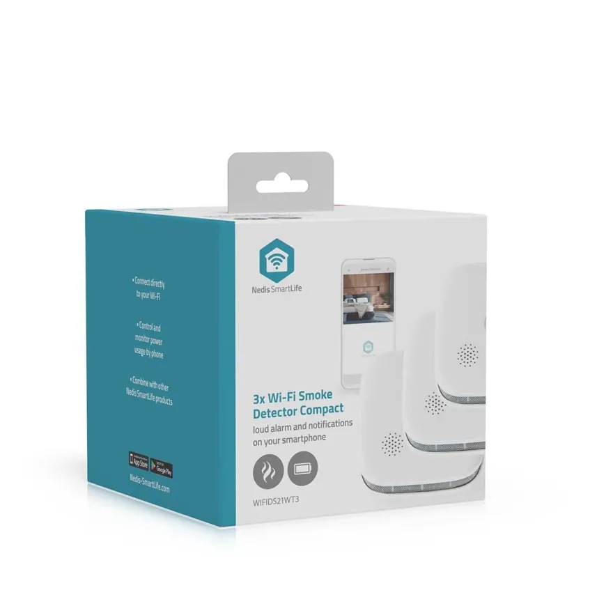 Palovaroitin Nedis SmartLife, Wi-Fi, 85dB, 3kpl