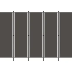 5-paneelinen tilanjakaja, antrasiitti, 250x180 cm