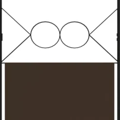 5-paneelinen tilanjakaja, ruskea, 200x180 cm