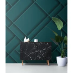Paneelitapetti PhotowallXL 3D wall Paneling Diagonal, 2.00x2.79m, vihreä