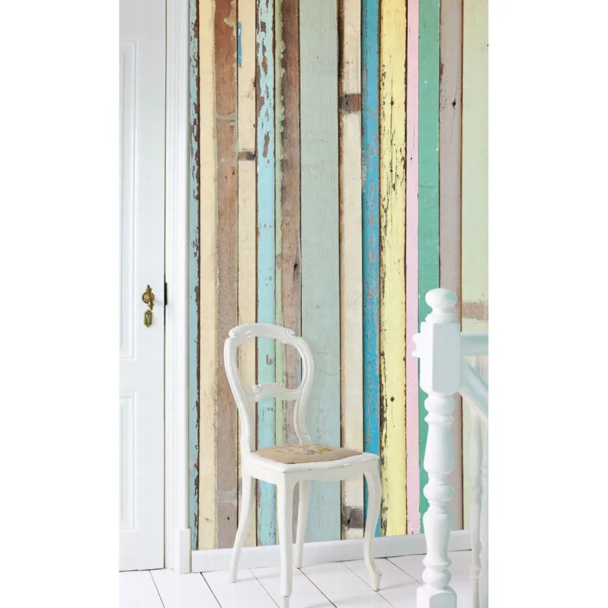 Paneelitapetti PhotowallXL Painted Wood 157703 1860x2790 mm