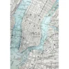 Paneelitapetti PhotowallXL Old Street Map NY 157702 1860x2790 mm