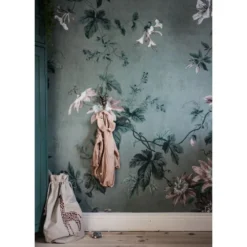 Paneelitapetti Sandberg Faded Passion, non-woven, mittatilaus, vihreä