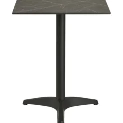 Parvekepöytä House Nordic Bistro, 60x60x73cm, alumiinijalustalla, tummanharmaa marmorikuosi