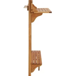 Parvekkeen baaripöytä 90x37x122,5 cm täysi akaasiapuu