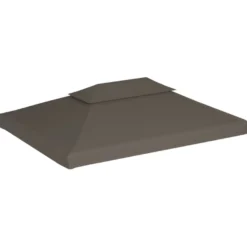 Paviljongin katto kaksikerroksinen, 310g/m², 4x3m, harmaanruskea