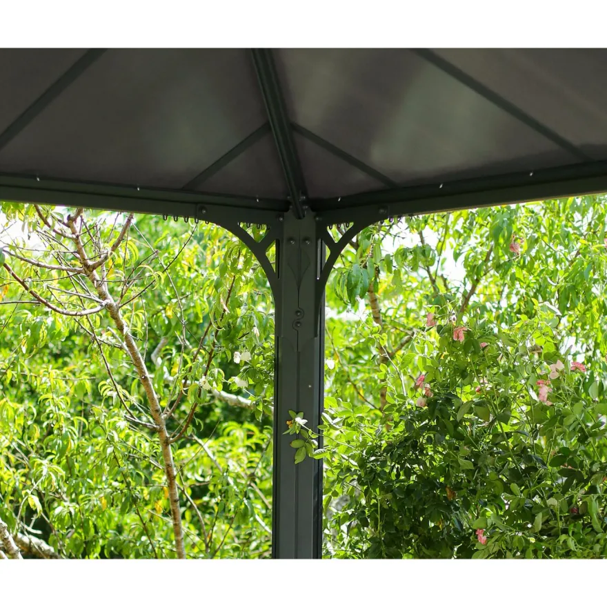 Paviljonki Palram-Canopia Palermo 3600, 3.6x3.6m, 13m², harmaa