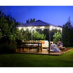 Paviljonki Palram-Canopia Palermo 3600, 3.6x3.6m, 13m², harmaa