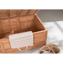 Pehmustelaatikko Venture Home Trento, 70x130x46cm, luonnollinen tiikki