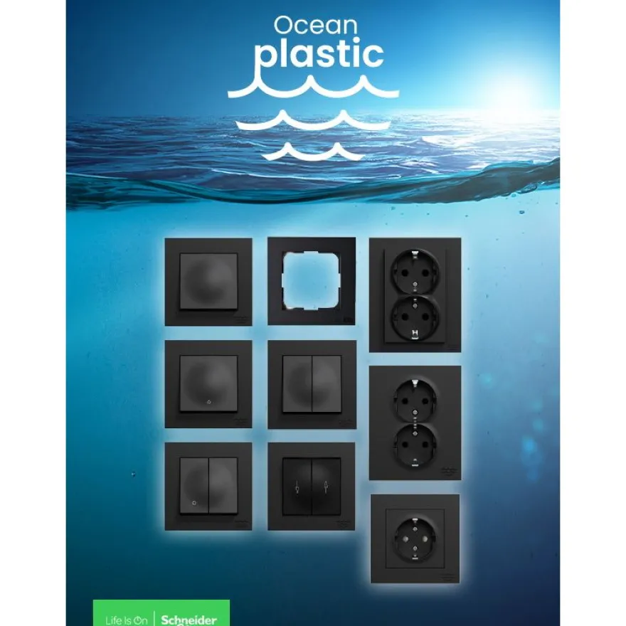 Peitelevy ELKO Plus, 2-osainen, musta, Ocean Plastic