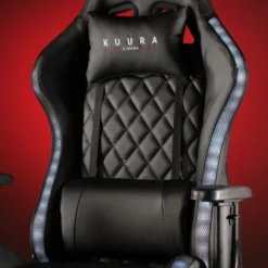 Pelituoli Kuura Gaming RGB, musta