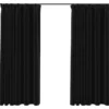 Pellavamaiset pimennysverhot koukuilla 2 kpl 140x175cm