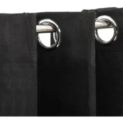 Pellavamaiset pimennysverhot 2 kpl antrasiitti 140x225 cm