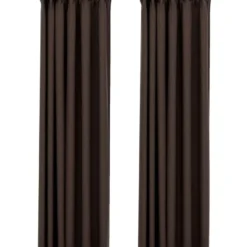 Pellavamaiset pimennysverhot koukuilla 2kpl 140x245cm