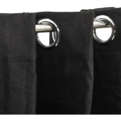 Pellavamaiset pimennysverhot 2 kpl antrasiitti 140x175 cm