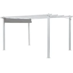Pergola Landskap Skugga, valkoinen kehys, eri kokoja ja värejä