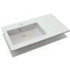 Pesuallas Grip Lauretta 90, 900x500mm, valumarmori, vasen, valkoinen