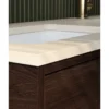 Pesuallas Gustavsberg Ducentic, kaksi allasta, kaksi hanareikää, 1190x470mm, komposiittikivi, beige