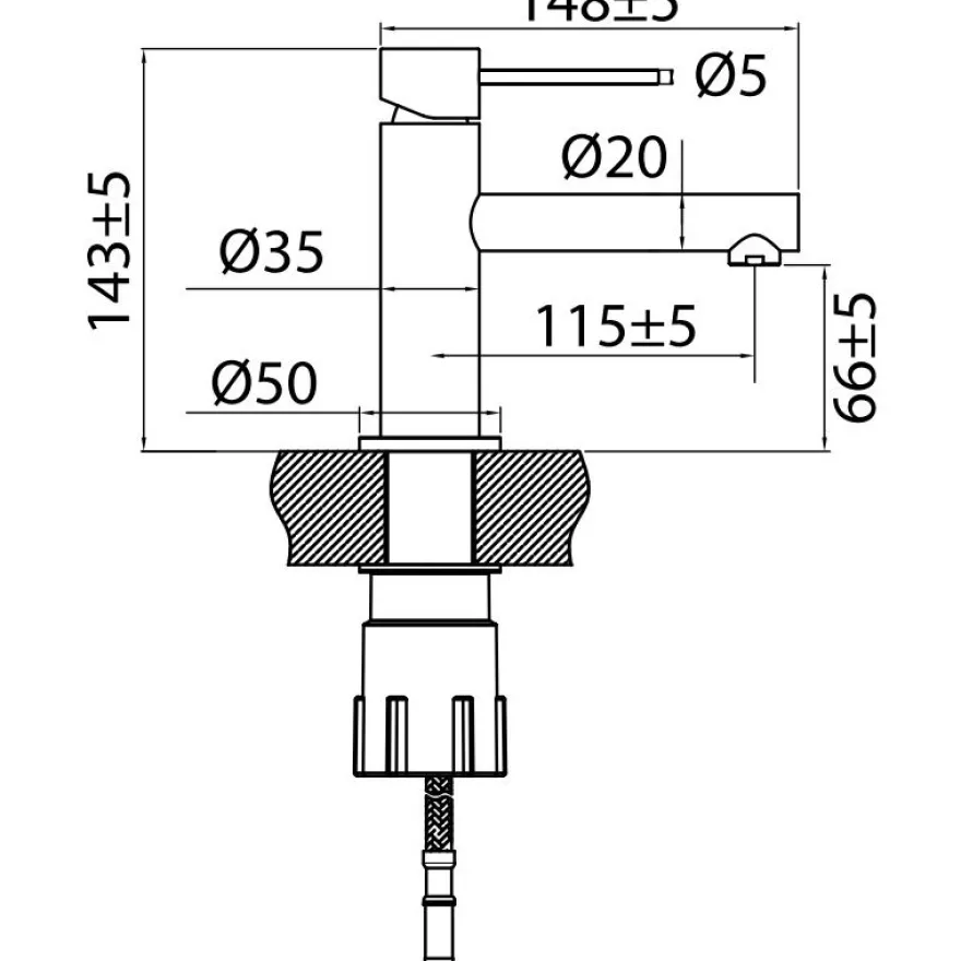 Pesuallashana Scandtap Steel Vertex Rust, ruskea