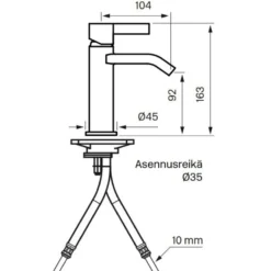 Pesuallashana Tapwell Arman ARM071, Black Chrome