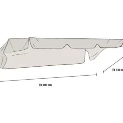 Pihakeinun katto Brafab Bonn, 200x130cm