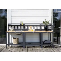 Pihakeittiö Venture Home Mexico, keittiöaltaalla, tiikki/musta alumiini