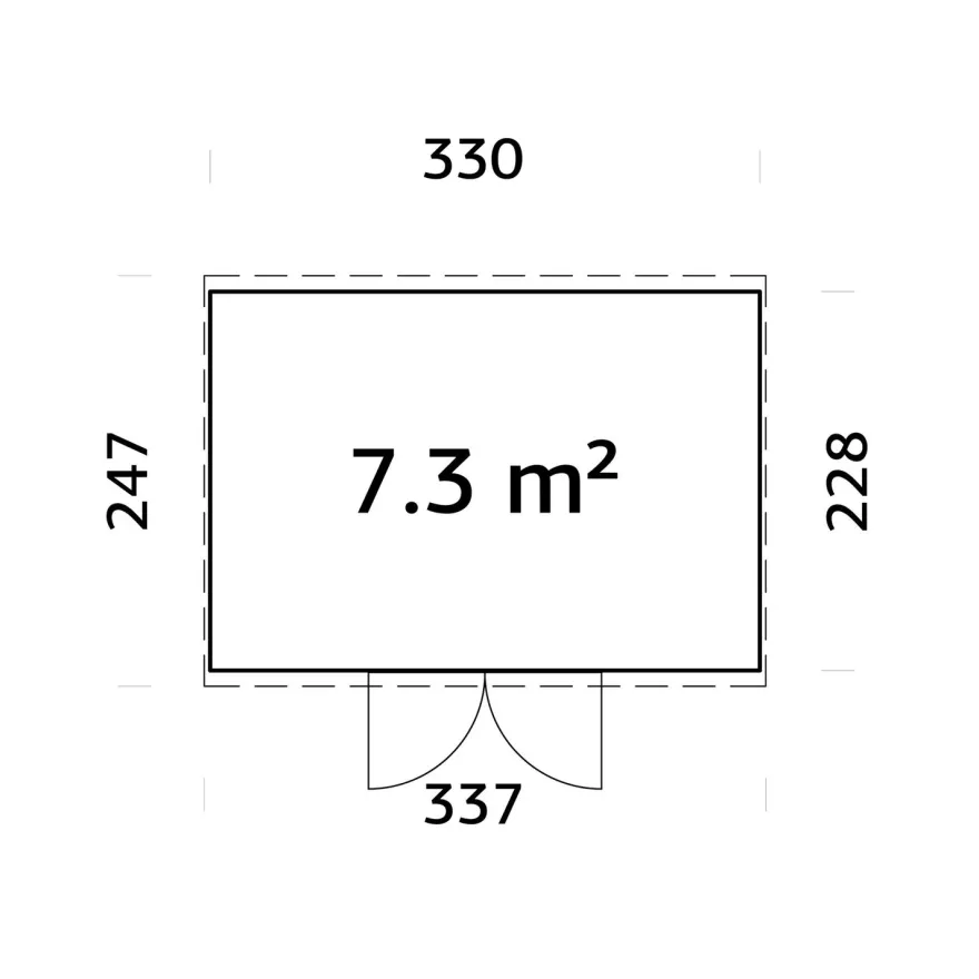 Pihavaja Palmako Elias 7,3 m2