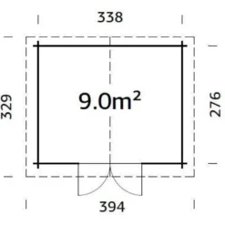 Pihavaja Palmako Valentine, 9m²