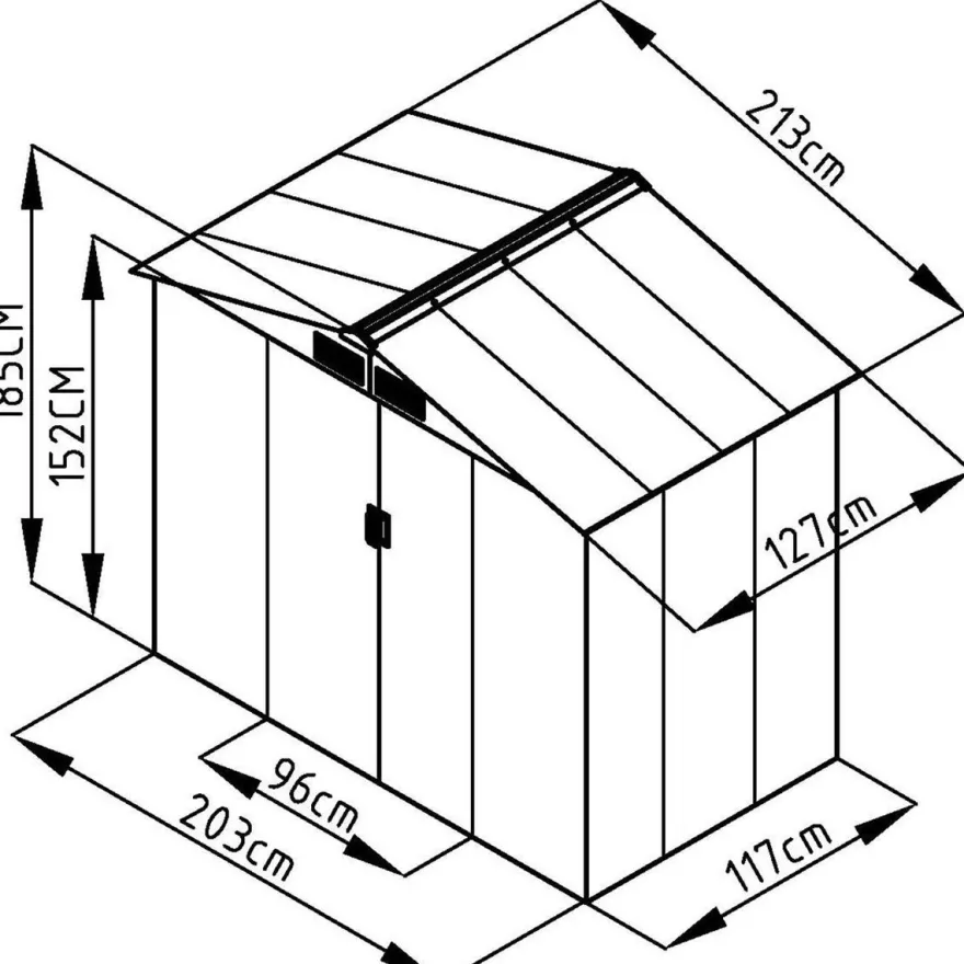 Pihavarasto Fornorth, 2.71m², vihreä