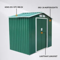 Pihavarasto Fornorth, 2.71m², vihreä