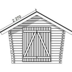 Pihavarasto/lato LP Garden U-S, 6.3m², vinoumpiseinäinen