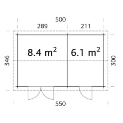 Pihavarasto Palmako Jari, 14,5m²