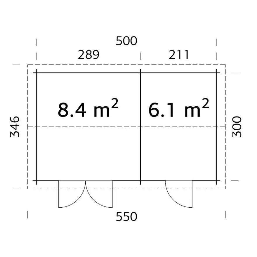 Pihavarasto Palmako Jari, 14,5m²