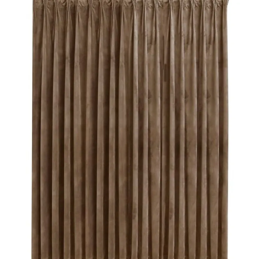 Pimennysverho koukuilla sametti beige 290x245 cm