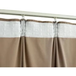Pimennysverho koukuilla sametti beige 290x245 cm